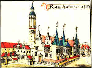 Rathaus von abend - Ratusz, widok od zachodu